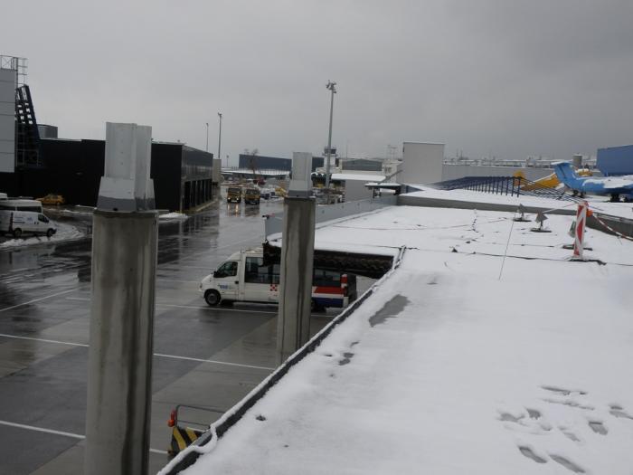 Stützenkonstruktion auf Vorfeld